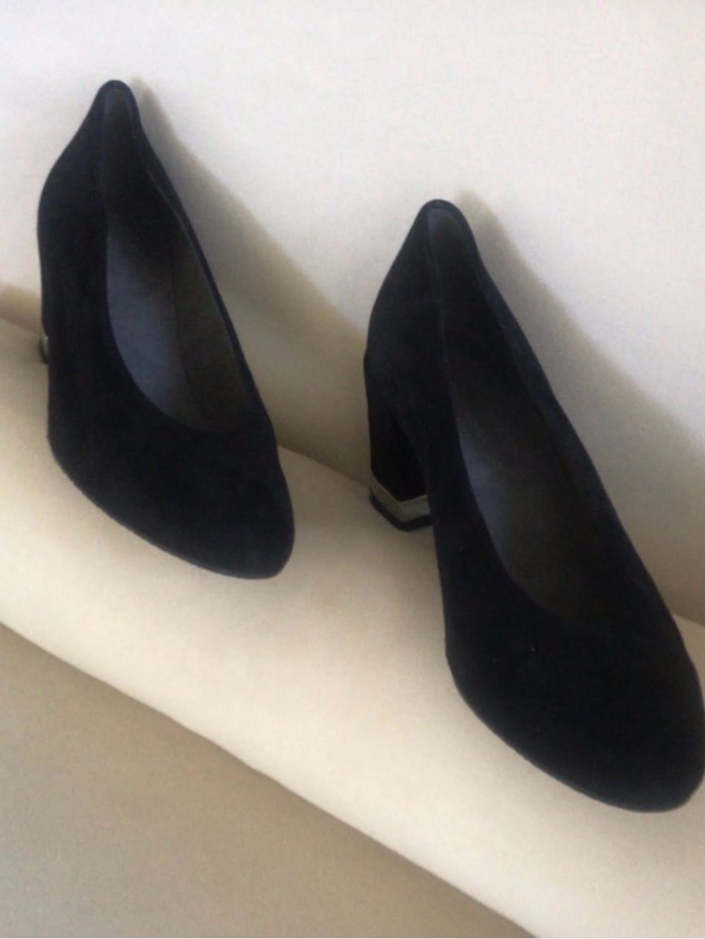 Stuart Weitzman Black Block Pumps, 10